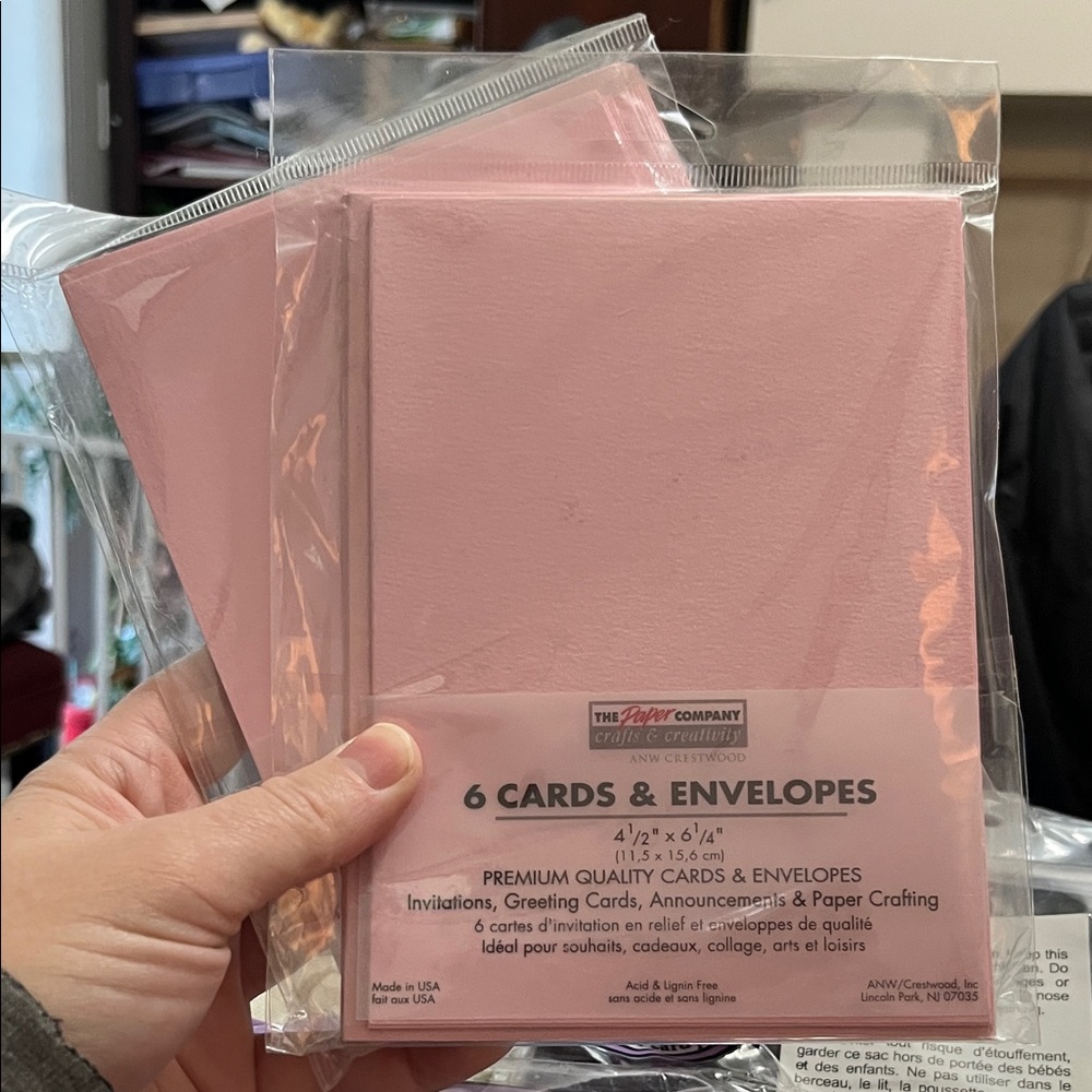 New, Never Been Open, The Paper Company Pink Cards & Envelopes, Set of Two
